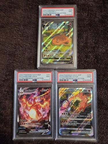 PSA 9 Set - Charizard V VMax VStar SWSH260 SWSH261 SHSW262 - Charizard UPC Promo