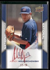 Asher Wojciechowski Auto #/25 Rookie Red ink 2009 Upper Deck USA Box Set