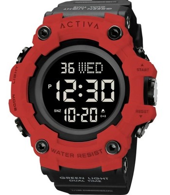 ACW1968-006 Activa Kadron x Invicta Digital Watch Men s 53mm Black/Red