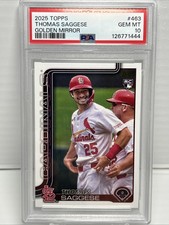 2025 Topps Series 2 - Thomas Saggese #463 Golden Mirror Image Variation (RC)