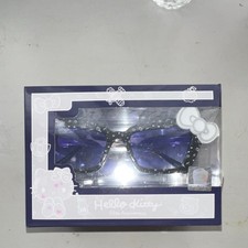 Hello Kitty 50th Anniversary Women's Round Sunglasses Black Frame w/ Case