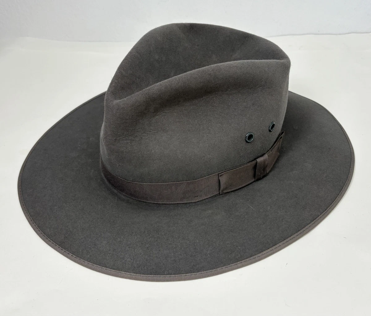 Stetson Wool Blend Fedora Hat Charcoal Gray Unisex Size M 21\