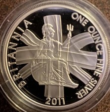 2011 fine silver Britannia 4 coin proof set with coa boxed