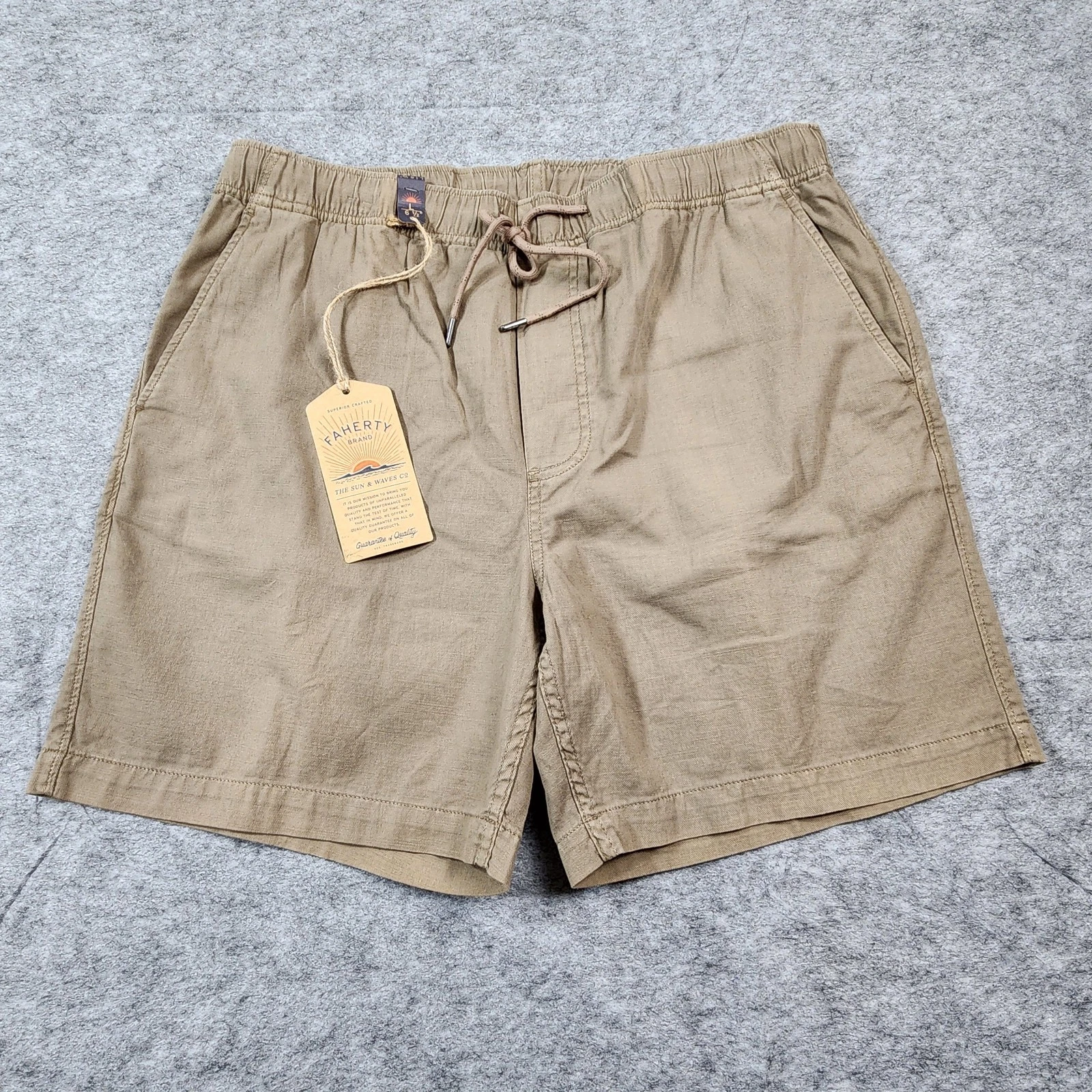 Faherty Men's L Essential Drawstring Short - Mountain Cliff
