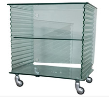 Mobile in cristallo moltimediale serie "Onda" di Fiam, NUOVO Made in Italy 1980