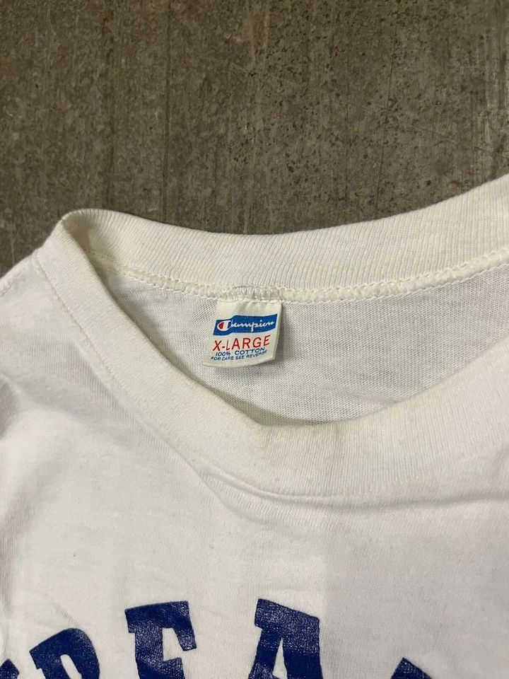 Camisa de correr Champion vintage años 70 EE. UU. Single Stitch Bureau Co. Champs Foto 2 de 4