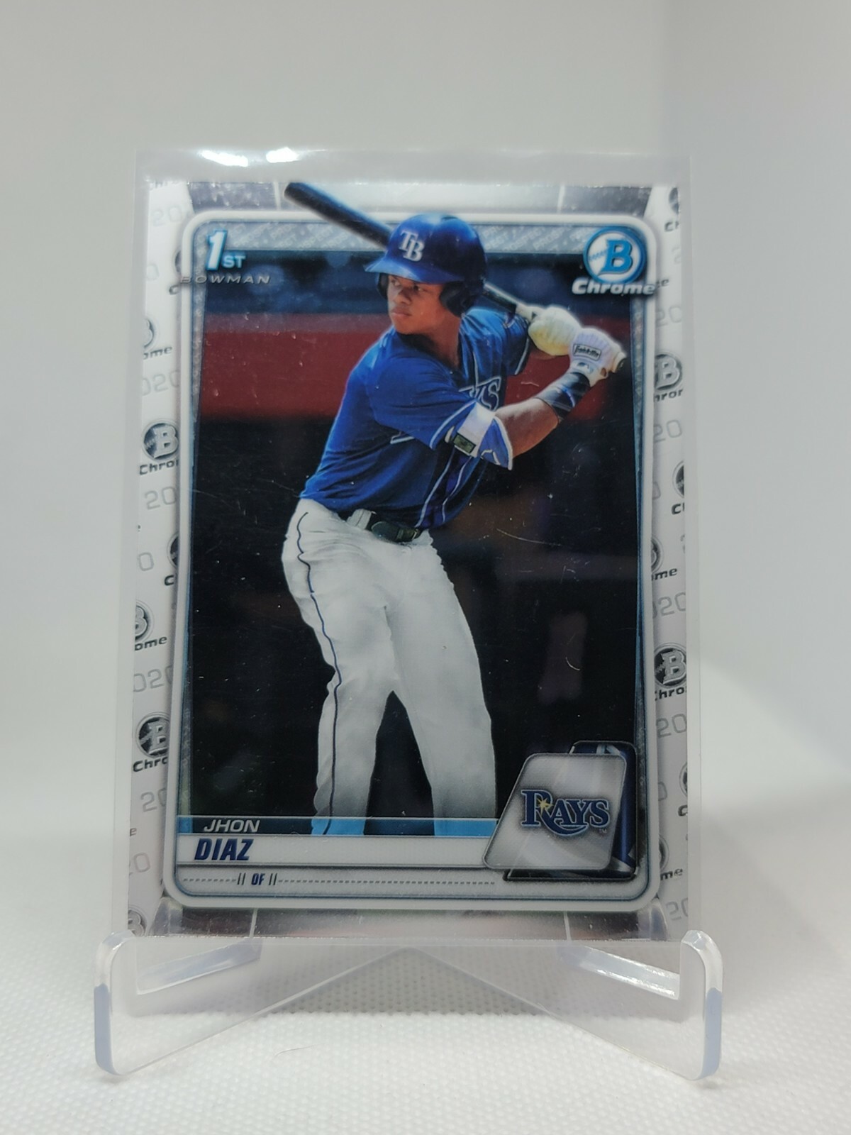 2020 Bowman Chrome Jhon Diaz Tampa Bay Rays 1st Bowman Card #BCP-30 B5D