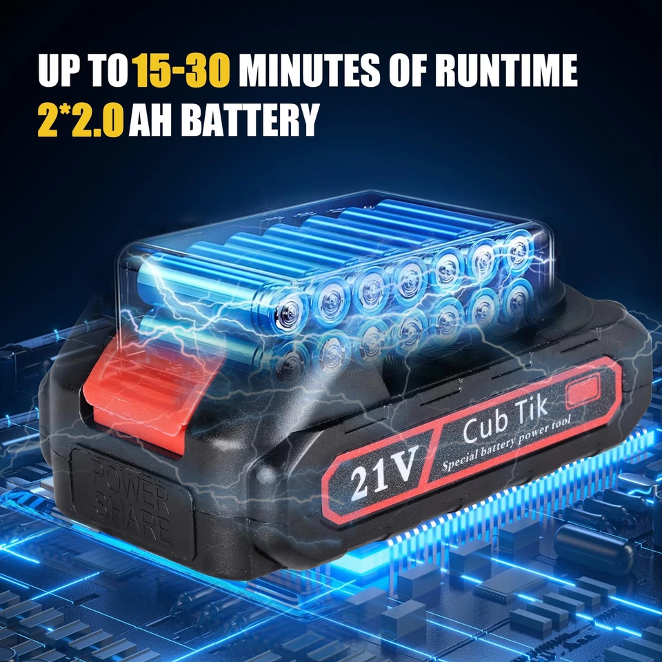 Cordless Weed Wacker Electric Weed Eater 12" 20V String Trimmer Battery Operated - Image 3 of 4