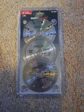NEW Tool Shop 3-pc Diamond Blade Set 4-1/2" - Segmented, Continuous, & Turbo Rim