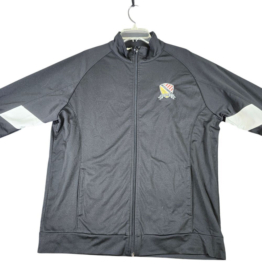 Augusta Sportswear Full Zip Track Jacket Oakville United logo Athletic Gear Sz L