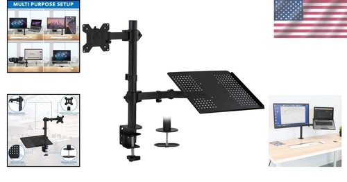 Multi-Functional Desk Mount for 13"-27" Monitors and Laptops | Space Saver - Picture 2 of 11