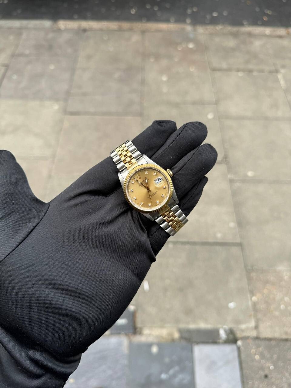 rolex datejust bimetal YG/SS jubilee bracelet