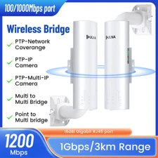 Gigabit Wireless WiFi Network Bridge 1200Mbps Ethernet Bridge Point to Point CPE