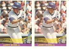 2 CARD 1984 DONRUSS LARRY BOWA BASEBALL CARD LOT #239