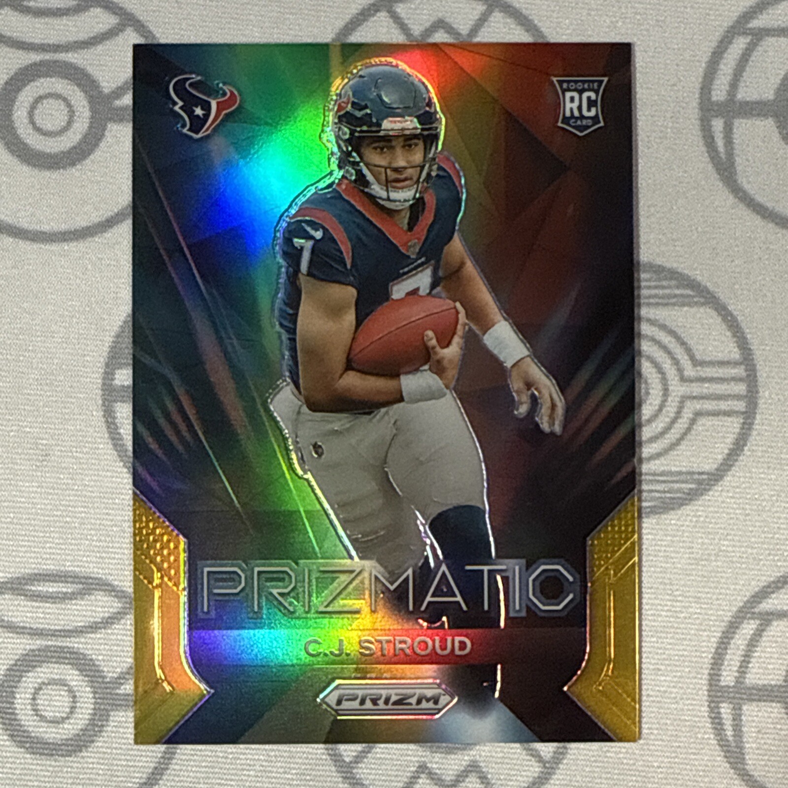 CJ Stroud Prizmatic Gold 8/10 RC #6 2023 Panini Prizm Rookie Texans