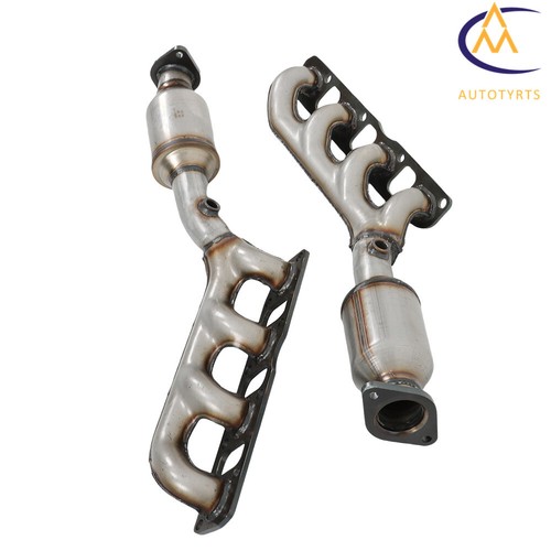 For 2004-2015 Nissan Titan 5.6L Manifold Catalytic Converters Front & Rear All 4 - Foto 8 di 16