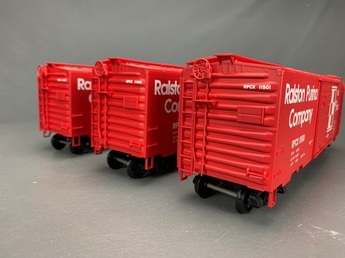 3X Lot O Scale Weaver 40’ Ralston Purina Boxcars 2-Rail O1511 LZ - Picture 6 of 14