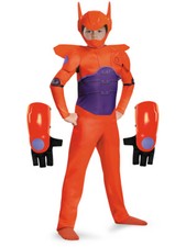 Kids Red Baymax Big Hero 6 Disney Boy's Costume And Gloves Bundle