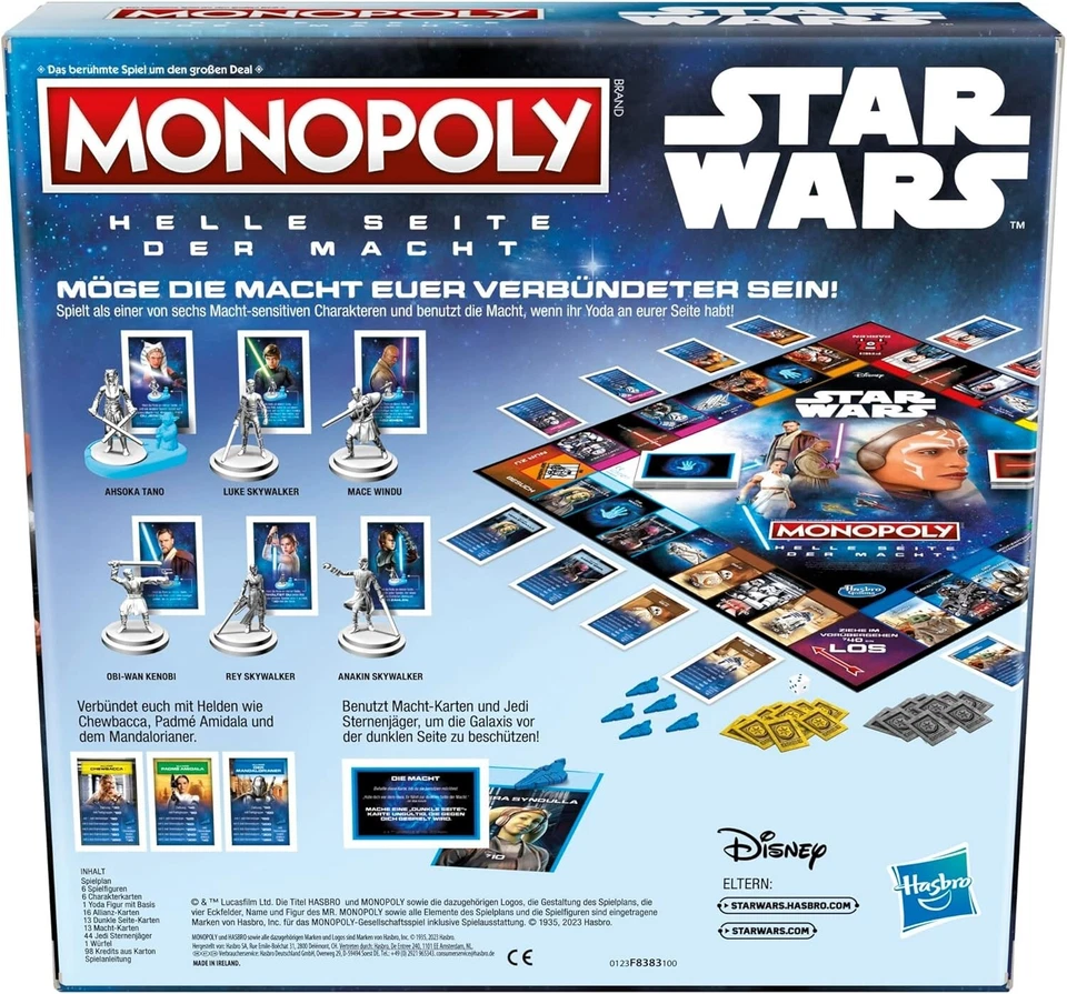 Monopoly: Star Wars Light Side Edition Disney Ahsoka Family Board Game Brand New - Image 2 of 4