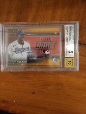 2022 Bowman Chrome Kumar Rocker Draft Night Orange Refractor Auto /25 PSA 10