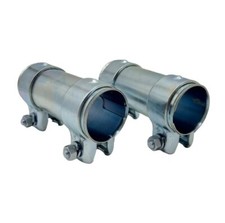 2 STÜCK Auspuff Verbinder Rohrverbinder Doppelschelle Schelle Ø 65 x 125mm