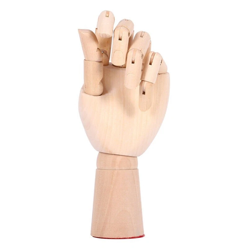 Wooden Manikin Hands 8" or 12" LEFT RIGHT or PAIR Artist Sketching Aid Mannequin - Image 2 of 3