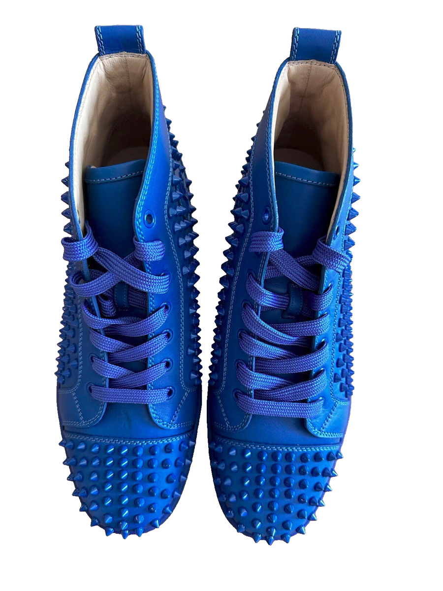 Christian Louboutin Louis Flat Calf Spikes Ocean Leather  display picture 3