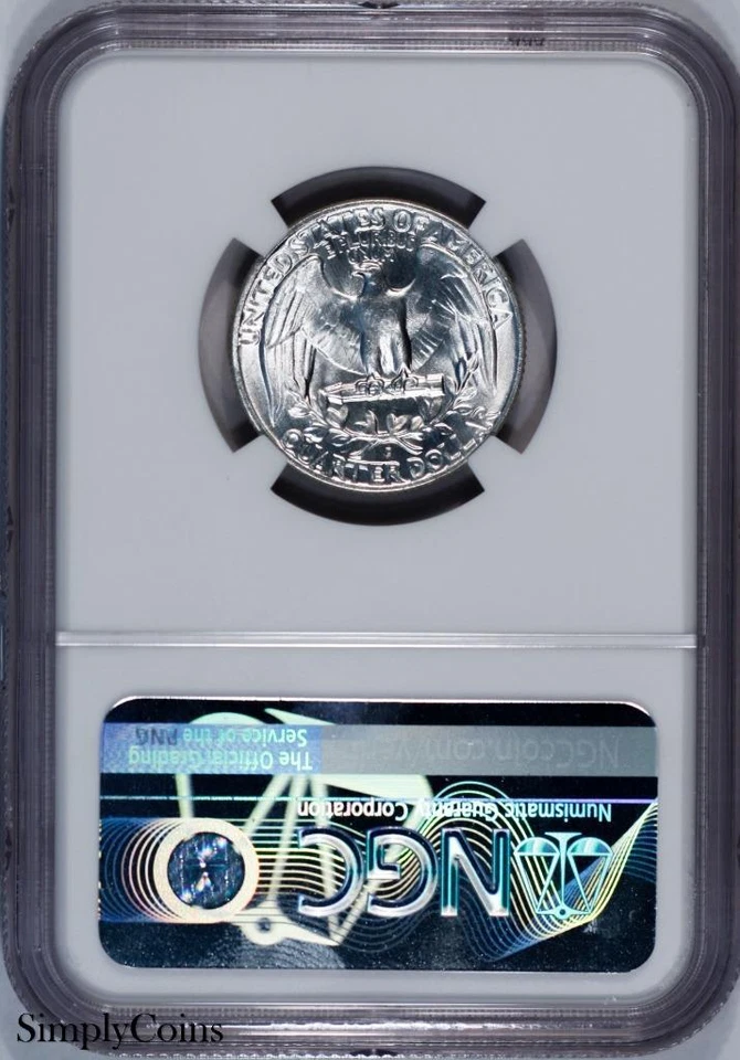 1956-D DDR VP-002 Washington Quarter NGC MS66 TOP POP US Silver Coin - Image 2 of 4