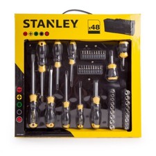 Stanley DIY Set Screwdriver Kit 48pc Philips Torx Flat Socket Carry Bag LT1pc48