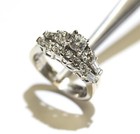 GIA 14k white gold 1.31ct round diamond engagement ring wedding band 7.4g 7 set — photo 7