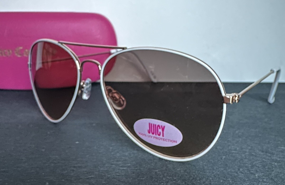 Juicy Couture Aviator Sunglasses & JC Case Model Tony White  display picture 3