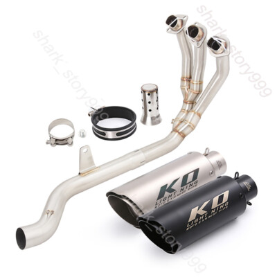 Full System For Triumph Trident 660 Slip On Exhaust Mufflers Header Link Pipe