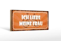 Holzschild Spruch 27X10 Cm Meine Frau Mich Radfahren LäSst Schild Wooden Sign