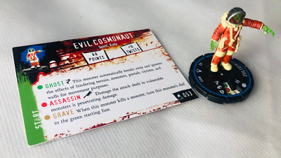 HorrorClix Evil Cosmonaut #053 blau Figur Modell Vintage Horror Clix