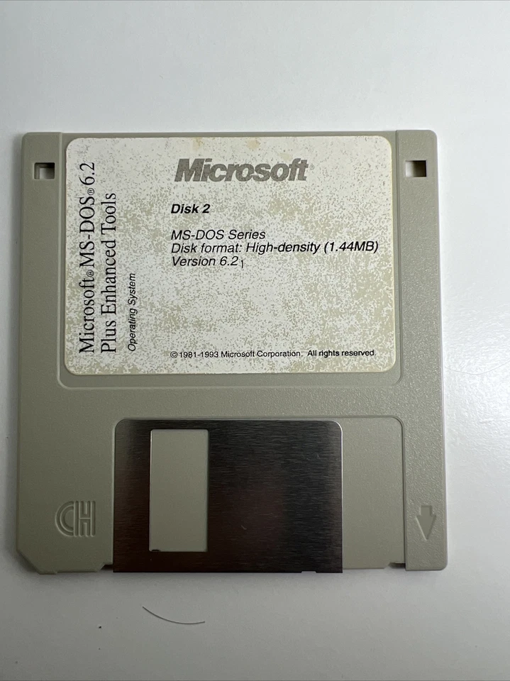 Microsoft MS-DOS•6.2Plus Enhanced ToolsOperating System, 3.5 Disks 1,2, and 3. - Image 3 of 4