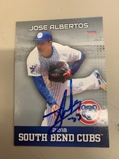 Jose Albertos Signed Card 2018 South Bend Team Card IP Auto