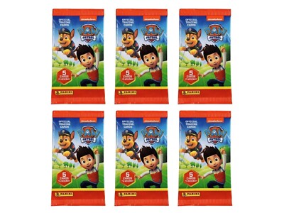 Lot of (6) 2022 Panini Paw Patrol Factory Sealed Booster Packs