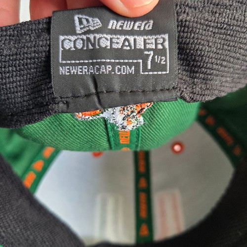 Miami Hurricanes Dark Green New Era Fitted Concealer Hat/Cap 7 1/2 NCAA/FOOTBALL - Picture 7 of 9