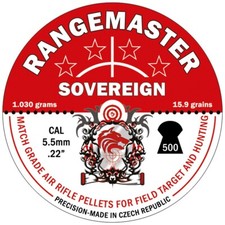 Rangemaster Sovereign .22 5.5mm Domed Airgun Pellets full tin of 500 (UK Seller)