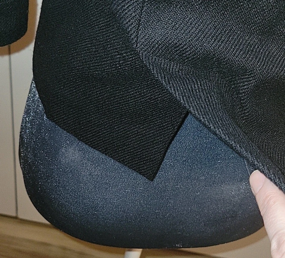 Halogen Black Wool & Cotton 3 Button Short Pea Coat - Image 3 of 4