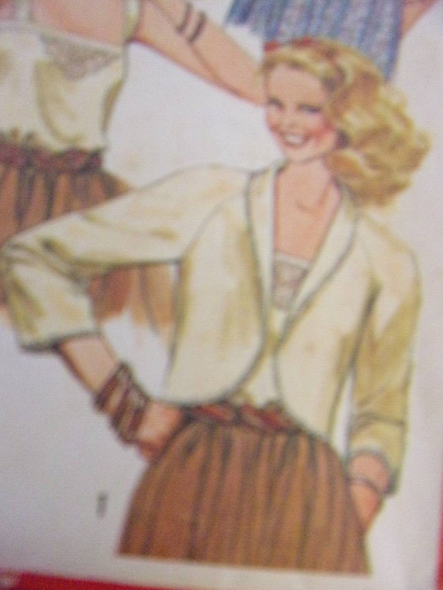 vintage an・an no.38 UNCUT VTG 1980S SIMPLICITY # 5352 SZ 6 /8 CAMISOLE & JACKET SEWING