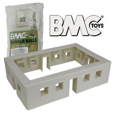 BMC WW2 Blockhouse BUNKER WALLS Plastic Army Men Playset Building Accessory 54mm