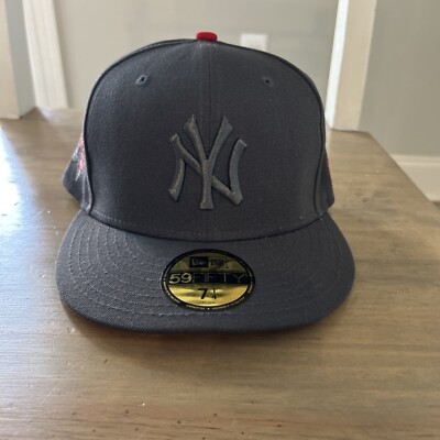 NEW YORK YANKEES 2000 WORLD SERIES GRAY RED 7 1/4 NEW ERA 59FIFTY HAT