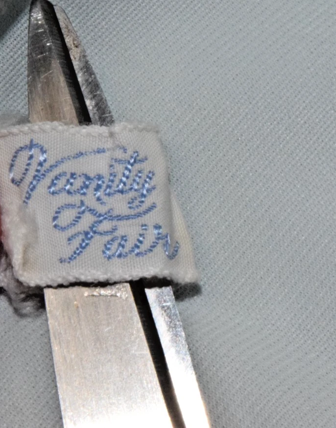 Винтажная ночная рубашка Vanity Fair размер 34 50-е пудра синий нейлон блеск кружевной лиф - Изображение 4 из 4