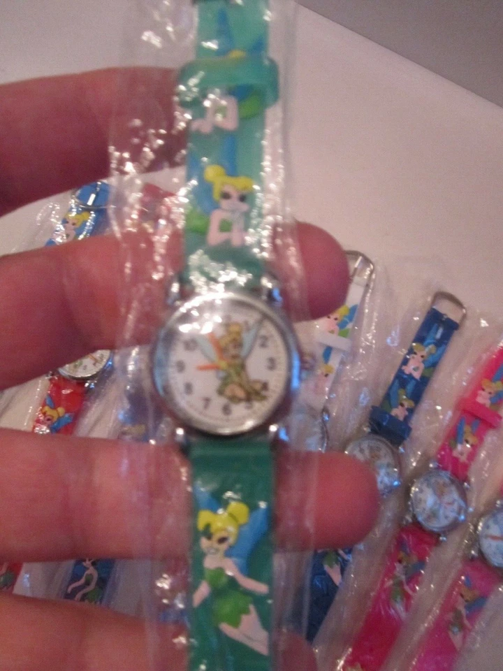 LOTE DE 10 RELOJES DE DISEÑO TWINKLE STAR (TINKER BELL) - RELOJES DE CUARZO - BBA-26 Foto 2 de 4