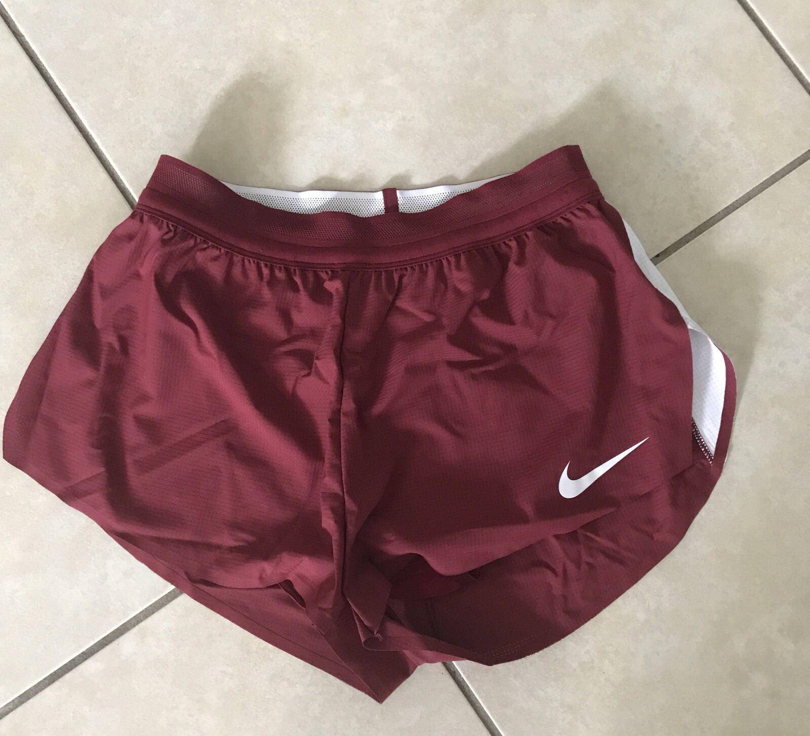 Nike Men’s  S Pro Elite Burgundy AO8147-611 Made In USA  2” Shorts Qatar