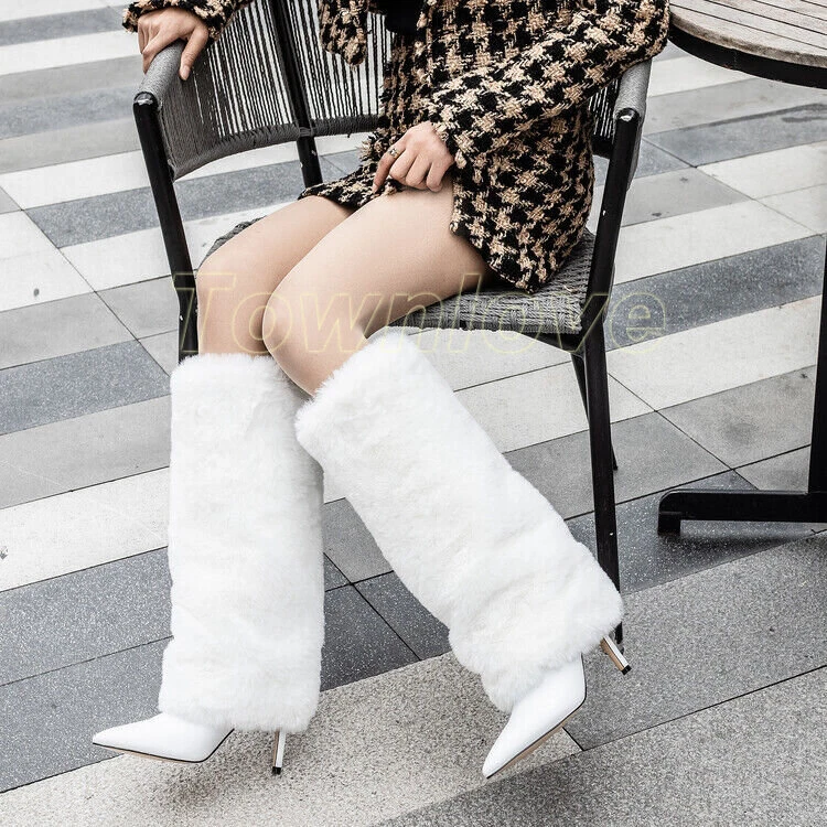 Fur 2025 stiletto boots