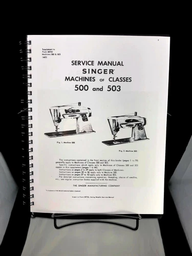 Singer 500 & 503 Class Machines SERVICE Manual User Guide COPY COIL BOUND