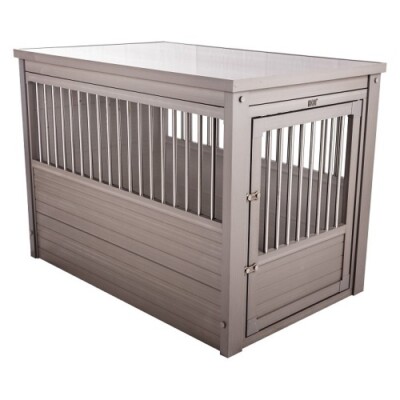 EcoFlex Dog Crate End Table Pet  House Furniture Gray X Large