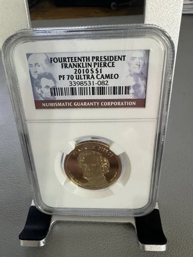 2010 S Proof Franklin Pierce Presidential Dollar NGC PF 70 Ultra Cameo